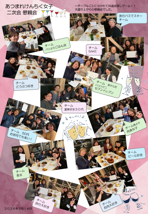 チームごとの懇親会の様子